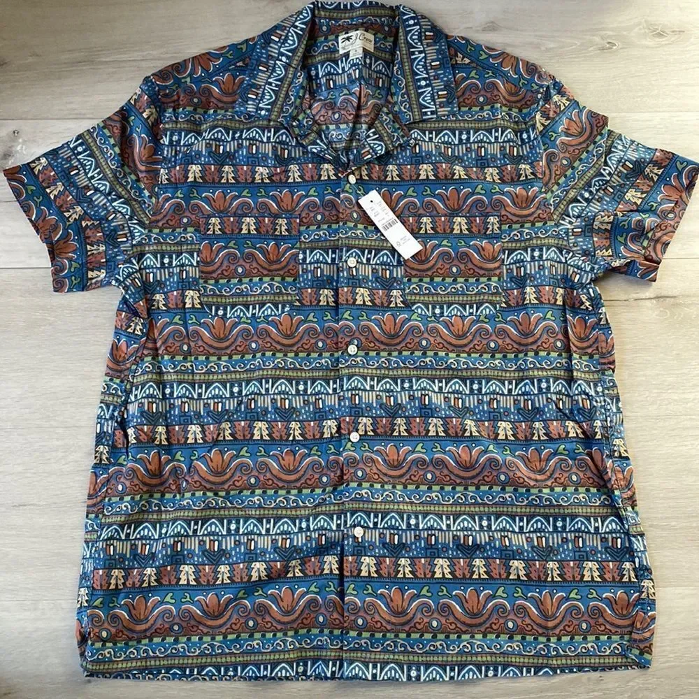 J Crew Short-sleeve‎ slub cotton shirt L Nwt see actual photo can’t find stock